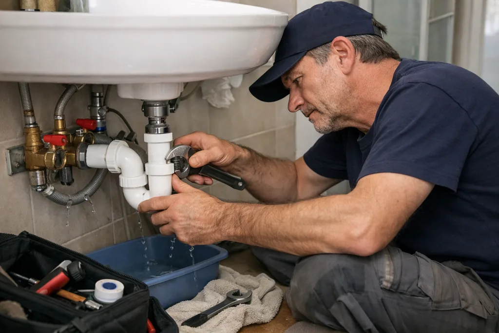 Intervention professionnelle à plombierbagneux